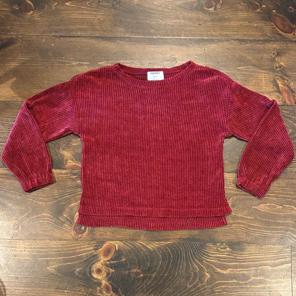 Old Navy Kids Ribbed Red Sweater